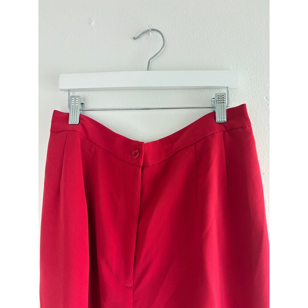 Faith Vintage Red Pant Suit Set Womens Size 14 Beaded Blazer Pants NWT - Picture 7 of 13